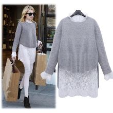 蕾丝衫针织毛衣 小象 <em>长款</em>