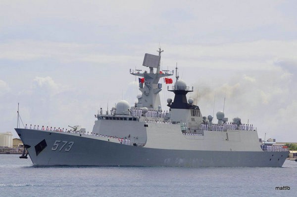 资料图:南海舰队054A级575柳州号隐身导弹护