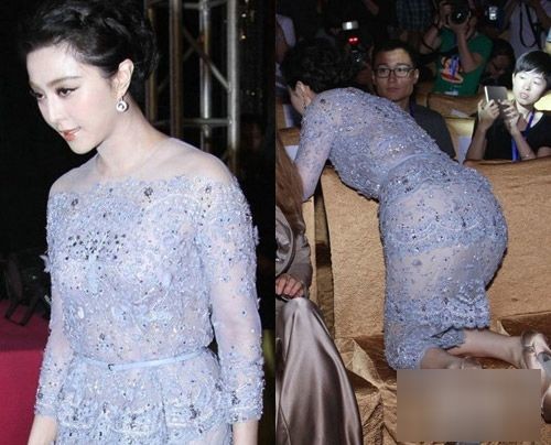 范冰冰是出了名的勤俭女王,穿着旧衫透视装捞金,性感曲线显露无疑