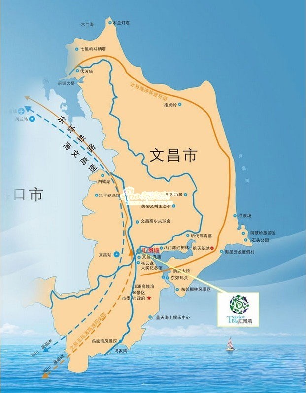 汇景湾位居海南省文昌市文城镇庆龄大道188号.