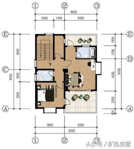 8x9米农村建房图纸,8米x9米二层别墅设计 新农村8x9米自建房小户型分享,简单干净!含图纸