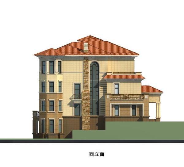 坡顶别墅屋顶内部