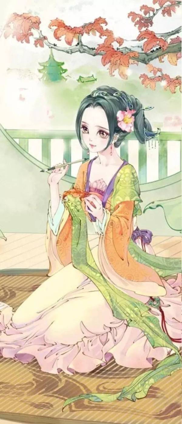 犹抱琵琶古风动漫美女图片