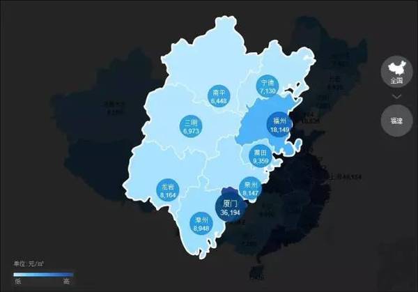 福建最新各县(市)区房价排行,万万没想到,福州居然排在.