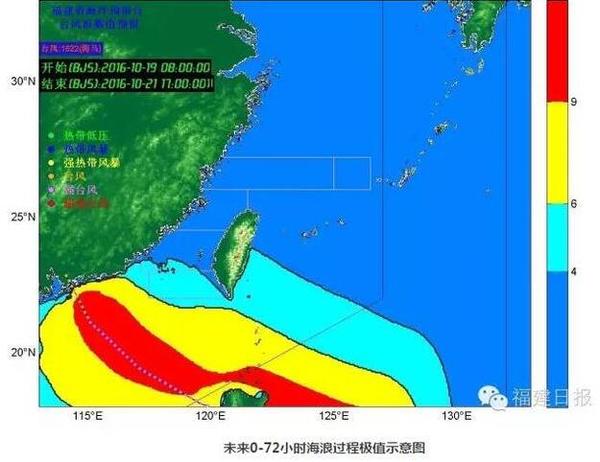 未来0-72小时海浪过程极值示意图