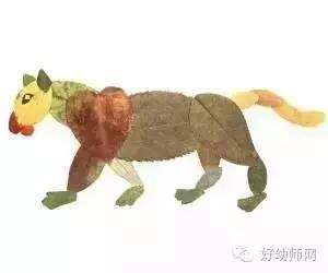 手工豆豆粘贴画 恐龙