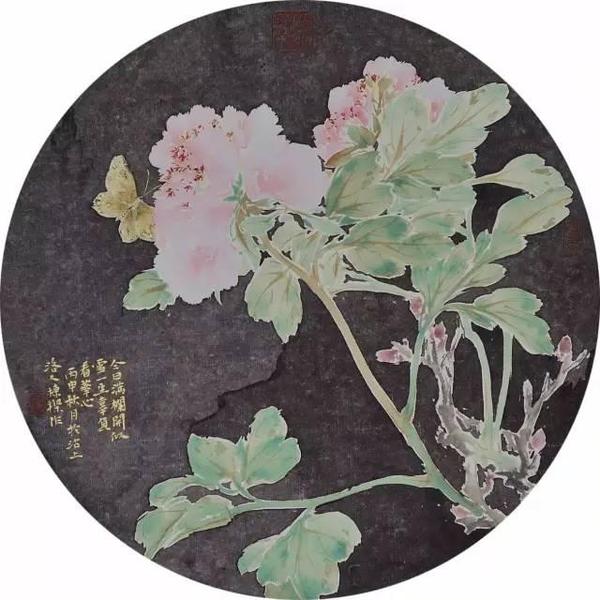 双娇 尺寸:43×43cm 2016 纸本设色 (点击此处参拍 捡漏) 于是现在就