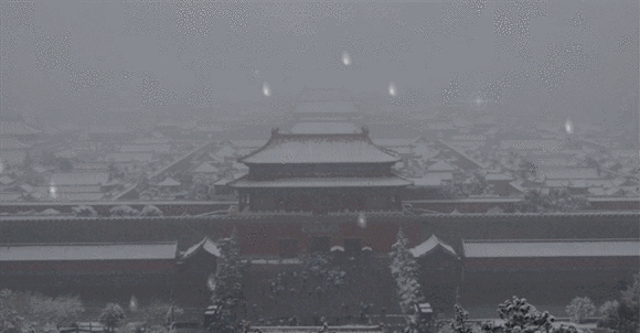 下雪了!2016年北京第一场雪!