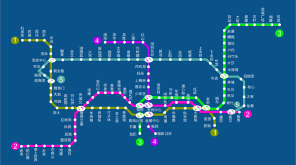 超详细超实用!深圳最新高清地铁线路图出炉(附1-20号线路图)