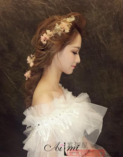 韩式婚纱照新娘发型_韩式婚纱照发型