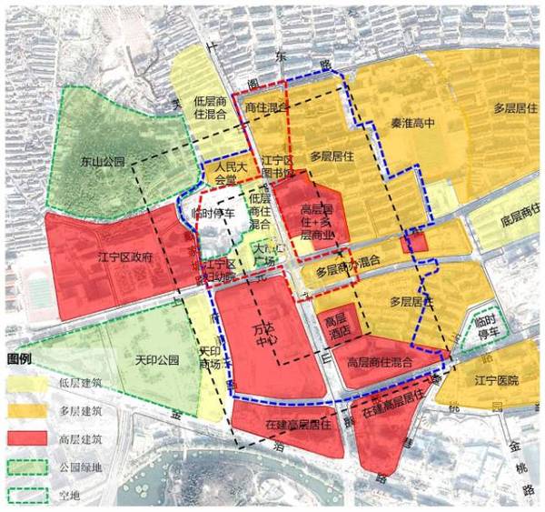 站点所在的纵向道路土山路-竹山路是规划中东山副城和主城区联系的