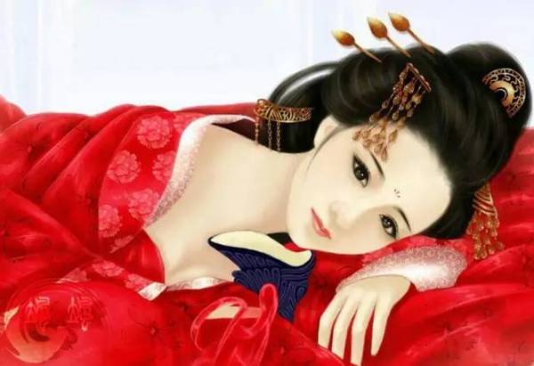 一个古代女人2个头发猜成语_看图猜成语