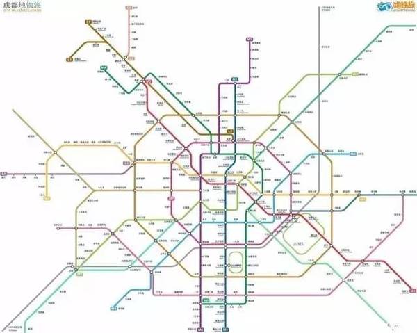 成都2020年地铁线路图,2020年成都地铁线路图 到2020年,成都地铁的总长度能够达到650公里,159个地铁站,每年将至少