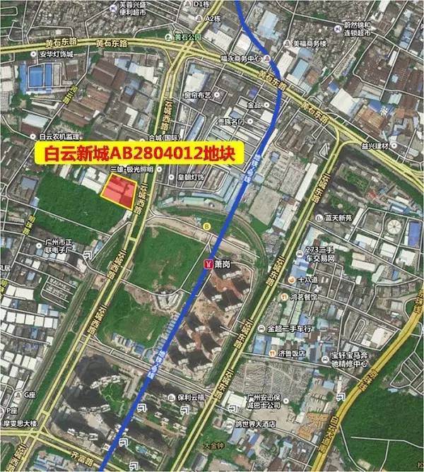 几乎"零"瑕疵 引众多房企暗探 白云新城ab2804012地块 纯宅地,起拍价
