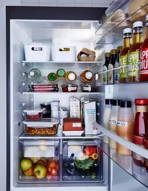 冰箱内部如何摆放图片欣赏_对开门冰箱食物摆放图_冰箱摆放客厅效果图