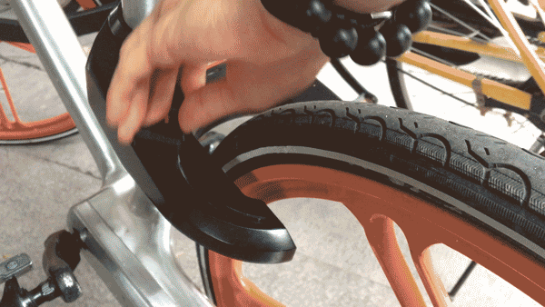 摩拜单车橙色外表非常地酷炫美貌.