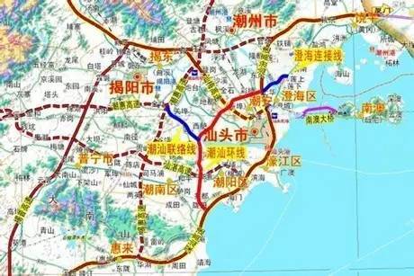 潮汕环线高速公路示意图
