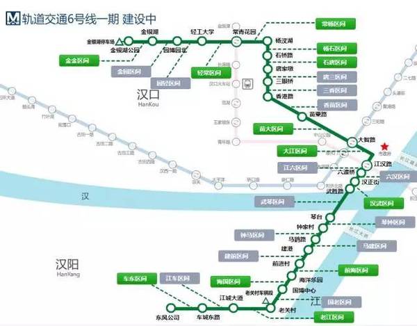 △ 2017年武汉地铁线路图 按照武汉现在每年开通2条地铁的节奏,到