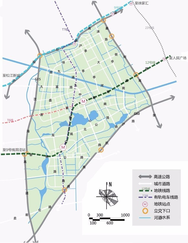 松江"九科绿洲"概念规划出炉,提到了沪松公路高架,轨交12号线,有轨