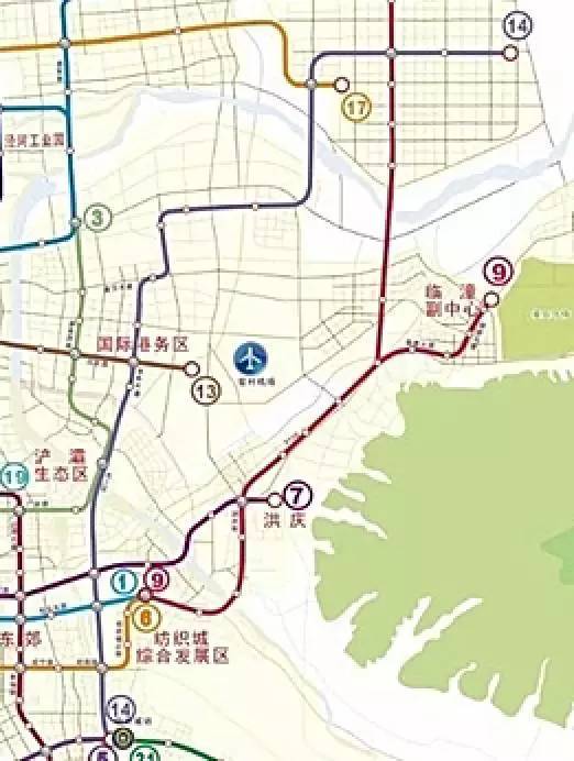 经窑村机场,国际港务区,铁路北客站,草滩生态产业园,秦汉新城,至西安