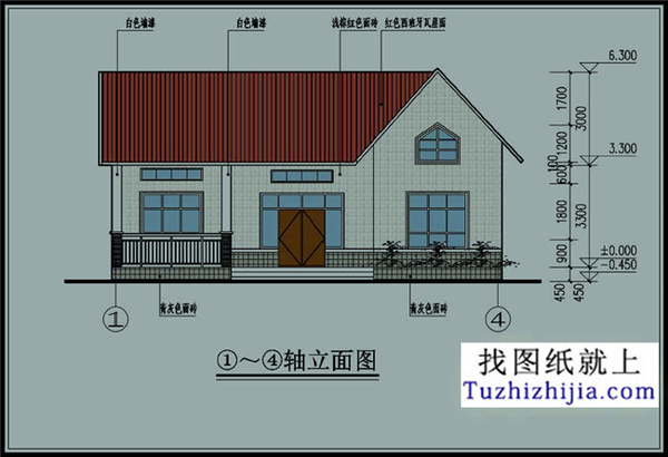 一层带阁楼自建房屋设计图,140平方米