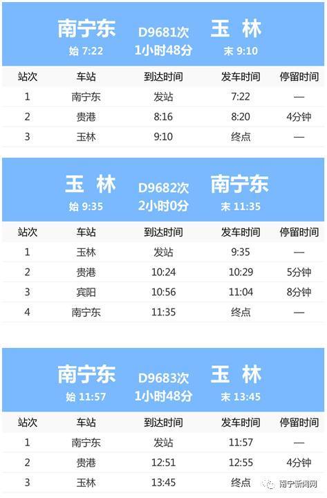 玉林今天首开动车,南宁最快1小时46分到玉林