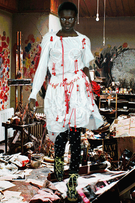 潮流|英伦设计双人组用腿毛长袜和鸡窝头作秀,赢得媒体曝光和资金支持