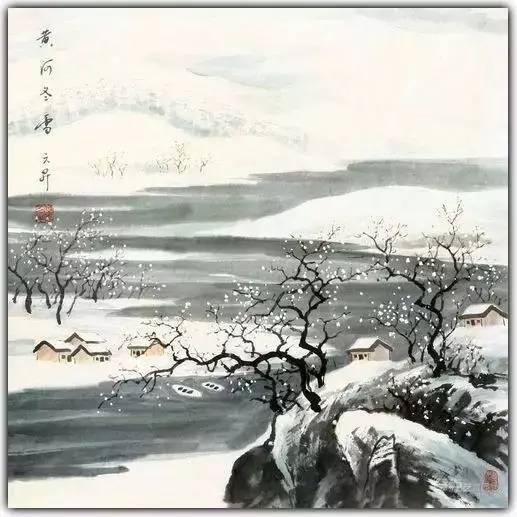 和他爹所见的快雪时晴的景致不同,这是一场夜雪.