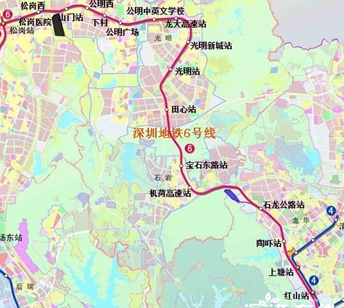 深圳地铁6号线最新进展及路线图