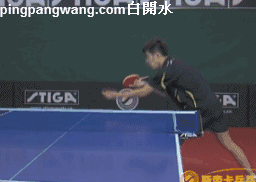 闫安正手发球后正,反手抢攻 gif动图演示