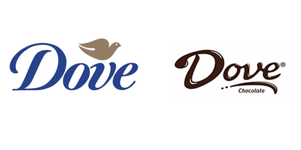 一只鸽子"dove"本意即"鸽;反观德芙logo则延伸了一条从o到v的弧线