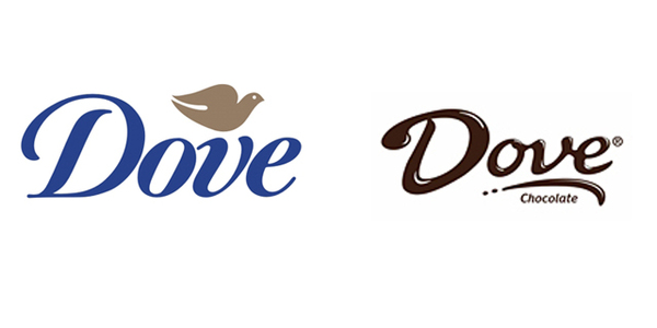 多芬logo还包含一只鸽子("dove"本意即"鸽");反观德芙logo则延伸了一