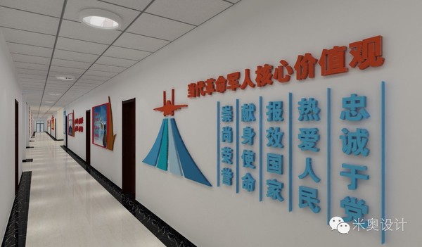 部队的心灵之窗——楼道文化墙