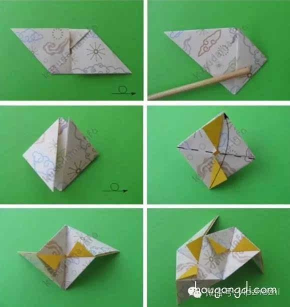 宛如钻石花球折纸步骤 详细手工折纸花球的折法