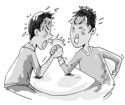 小伙掰手腕太用力 竟将手臂掰断了(图)