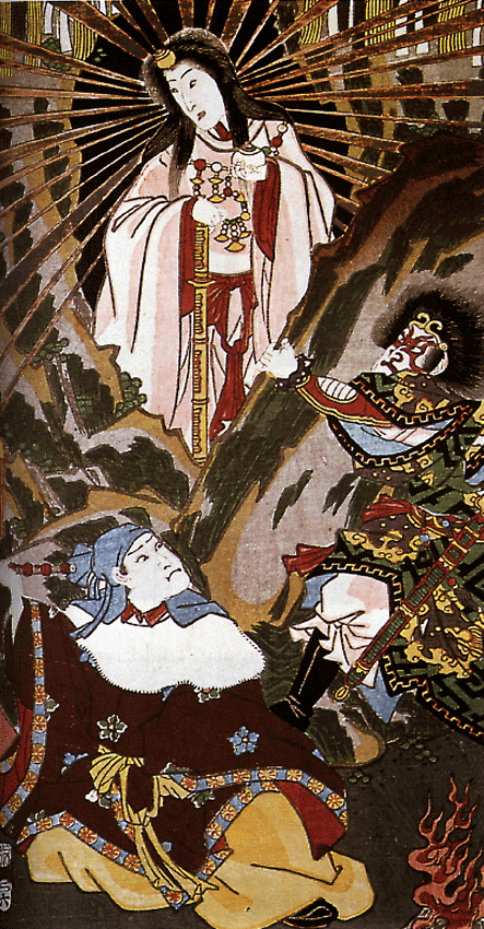 天照大神是日本神道教的最高神,太阳女神,相传是日本天皇的始祖,出生