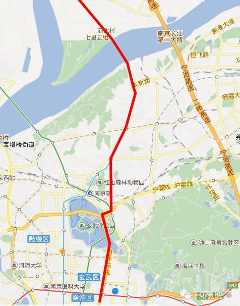 也可以通过红山路,和燕路直通八卦洲及江北新区.