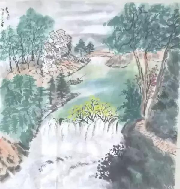 安宣东山水画欣赏