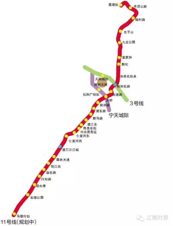 江北如今已有南京地铁3号线,10号线,宁天城际s8线这3条轨道