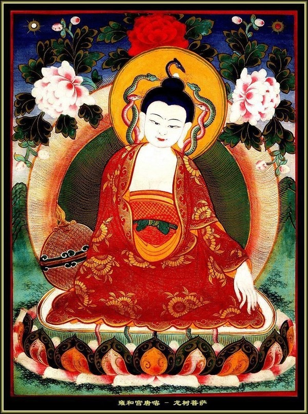 佛对龙树菩萨的预言授记 龙树菩萨的出世在佛经《摩诃摩耶经》和《入楞伽经》第八卷中有授记。 《摩诃摩耶经》卷下说:正法于此,便就灭尽。六百岁已,九十六种诸外道等,邪见竟兴,破灭佛法,有一比丘名曰马鸣,善说法要,降伏一切诸外道辈。七百岁已,有比丘名曰龙树,善说法要,灭邪见幢,燃正法炬。 《入楞伽经》第八卷中记载:大慧菩萨白佛言:佛灭度后,是法何人受持?佛以偈答曰:于我灭度后,南天竺大国,有大德比丘名龙树菩萨,住欢喜地,为人说法,能破有无见,往生安养国。