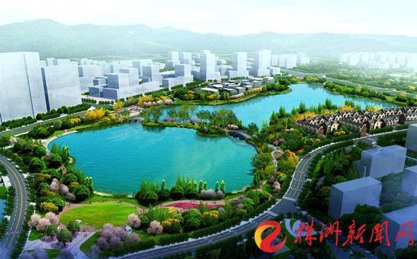 株洲荷塘区日月湖公园启动建设 2018年底初步建成