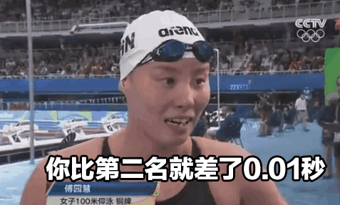 网友:眼镜是封印 获得第三名后,接受央视采访表情包↓↓ △傅园慧