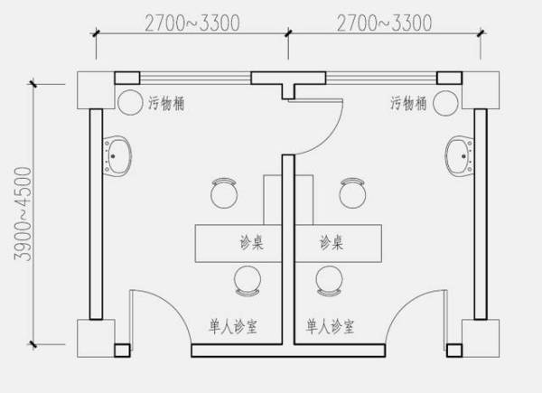 当两间及以上诊室并列设置时,宜设置撤离通道,通道净宽度不宜小于为0.