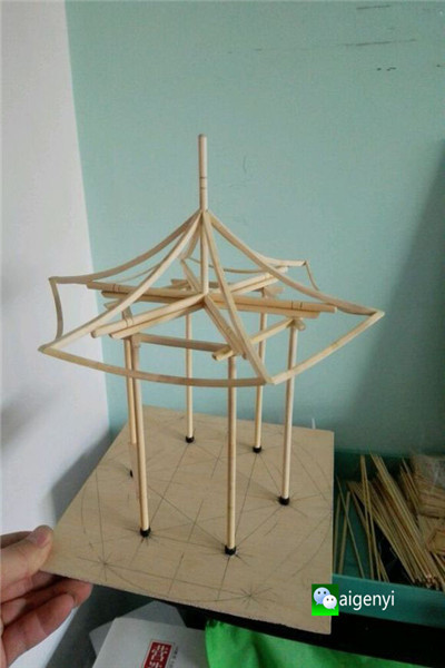 一次性筷子制作的竹楼