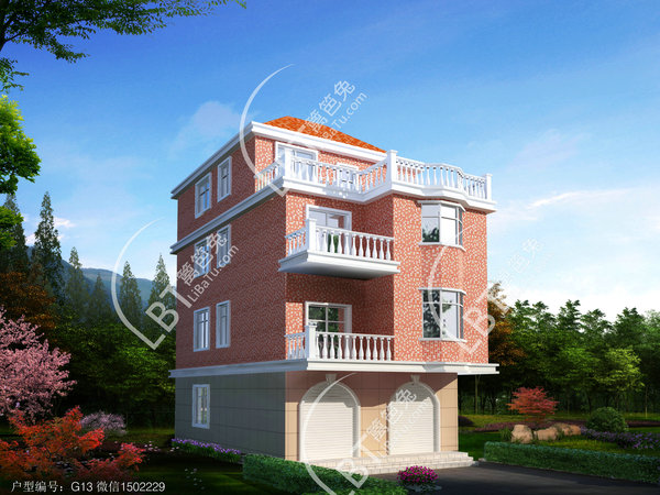 新农村住宅图集精选,农村别墅设计,自建三层楼房设计图,自建房私家