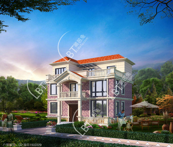 新农村住宅图集精选,农村别墅设计,自建三层楼房设计图,自建房私家