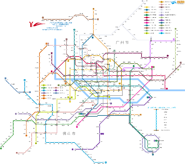 (点击查看大图) 到2022年,广州地铁"蜘蛛网"线路正式织成.