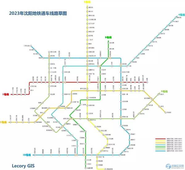 到2023年,沈阳地铁网络大致是这样