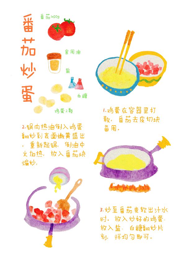 番茄炒蛋卡通图片大全_uc今日头条新闻网