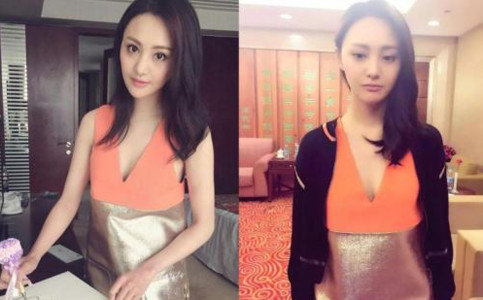 郑爽没有事业线?至少也比赵丽颖,古力娜扎大吧!